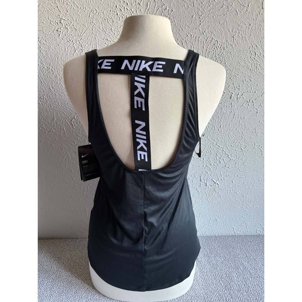 Nike Dri-FIT Women's Black Open Back Training Tank Top Size S NWT. - Picture 12 of 16